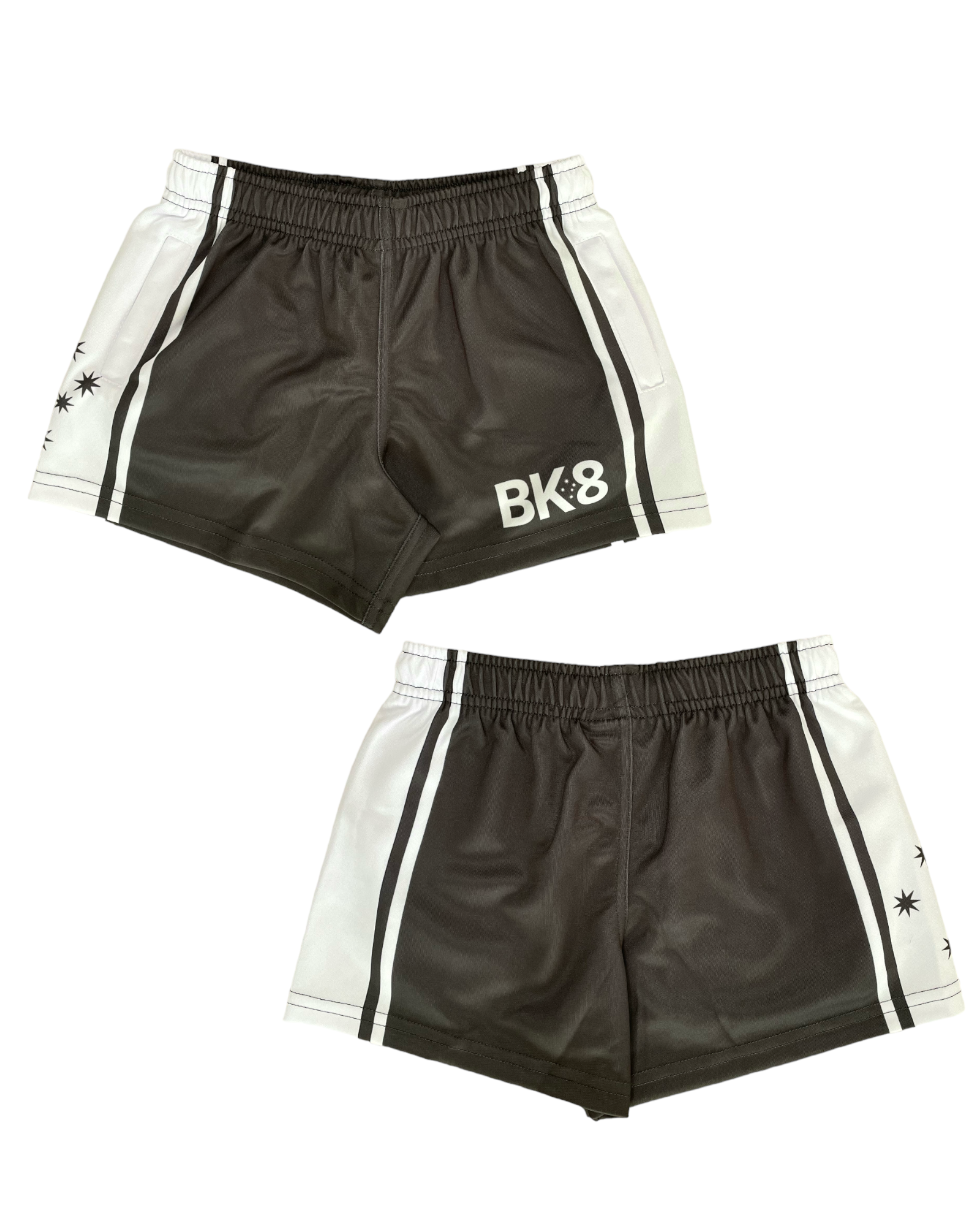 Kids | Footy Shorts | Heritage | Charcoal