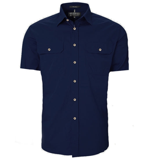 Mens | Shirt SS | FULL Button | Pilbara | Navy