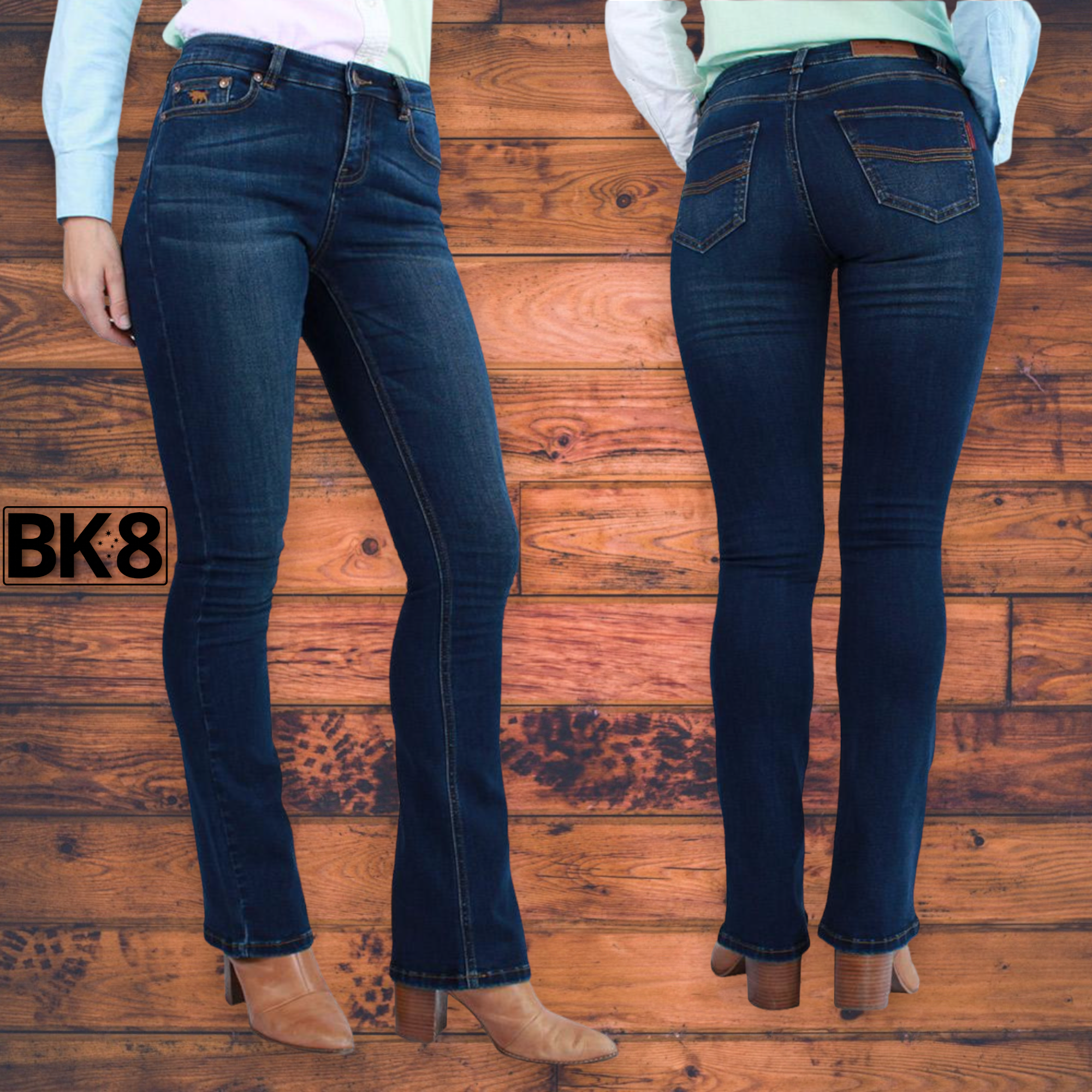 Ringers Western | Womens | Jeans | 34" | Boot Cut | Waist Mid | Katherine | Classic Blue