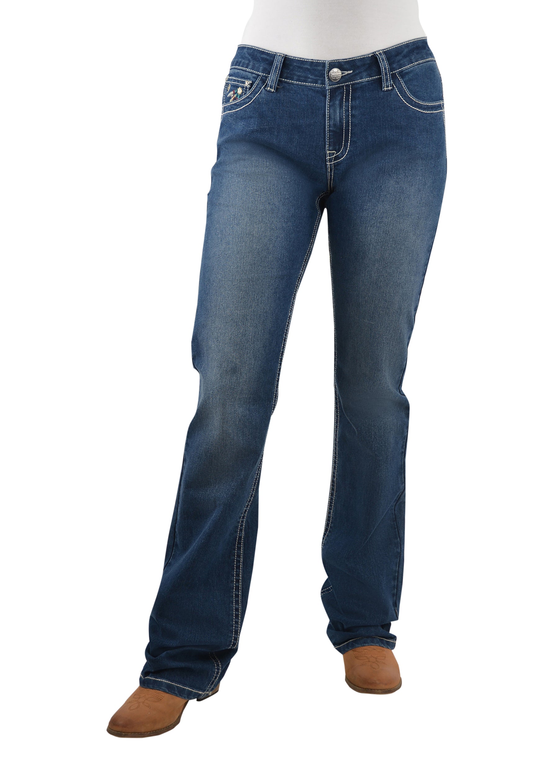 Pure Western | Womens | Jeans | 36" | Relaxed Rider | Waist Mid | Emmaline | Dusk
