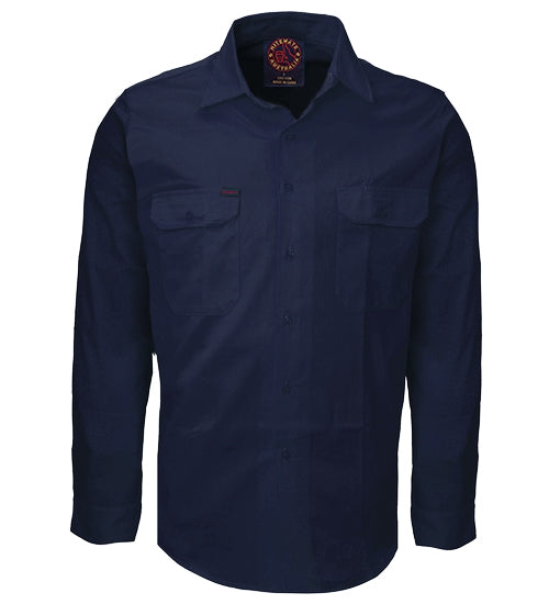 Mens | Shirt LS | FULL Button | Pilbara | Navy