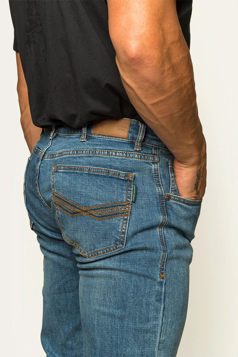 Ringers Western | Mens | Jeans | Slim | 36" | Muster | Mid Blue