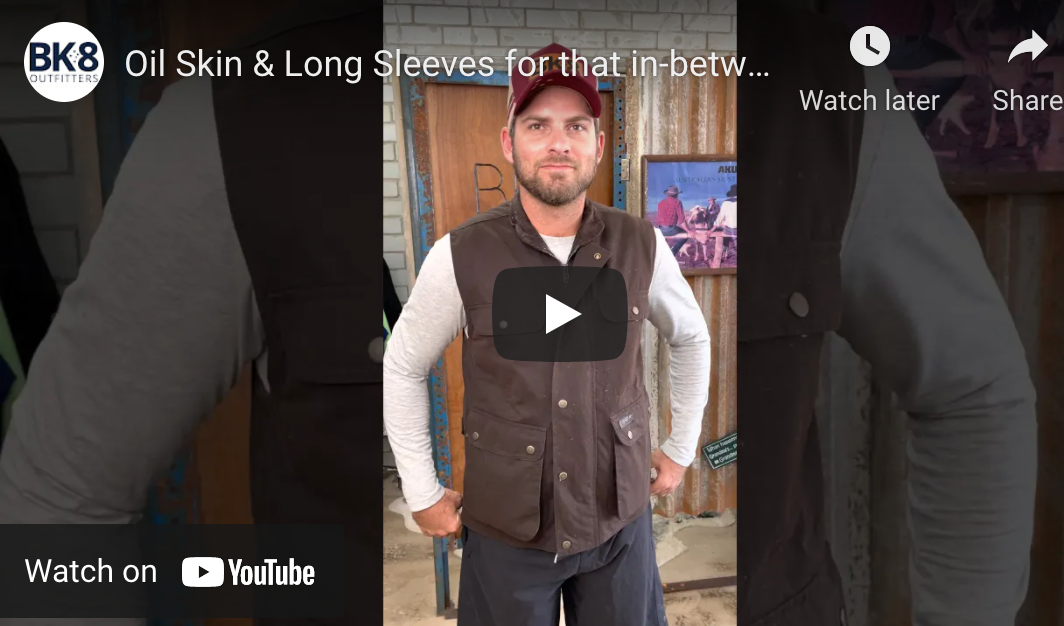 Oil Skin & Long Sleeves for that in-between weather
