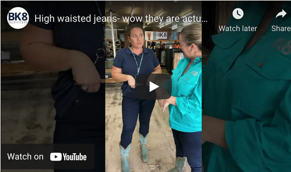 High waisted jeans- wow they are actually a great fit