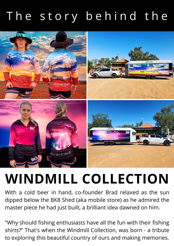Fishing Shirt LS | Windmill WA | Sunset - Adults