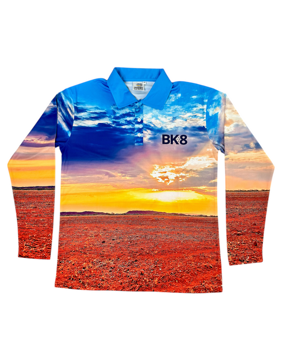 Fishing Shirt LS | Windmill | Sunset - Kids V1