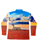 Fishing Shirt LS | Windmill | Sunset - Kids V1-1