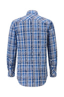 Shirt LS | Mens | Pilbara Western | Blue/Black/White - Snap Button-2