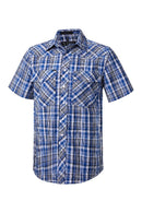 Shirt SS | Mens | Pilbara Western | Blue/Black/White - Snap Button-1