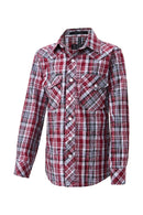 Shirt LS | Kids | Pilbara Western | Red/Black/White - Snap Button-1