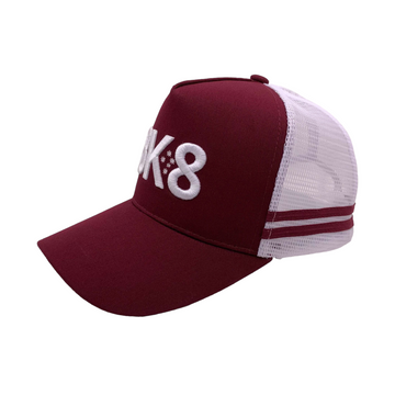 Trucker Hat | Heritage | Burgundy- High- Square