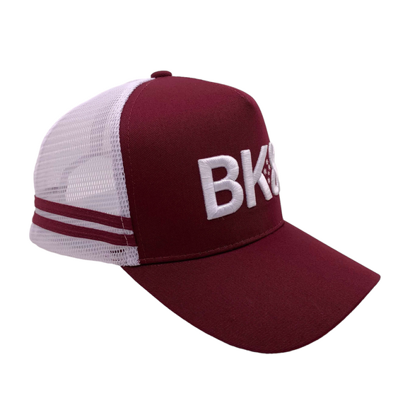 Trucker Hat | Heritage | Burgundy- High- Square