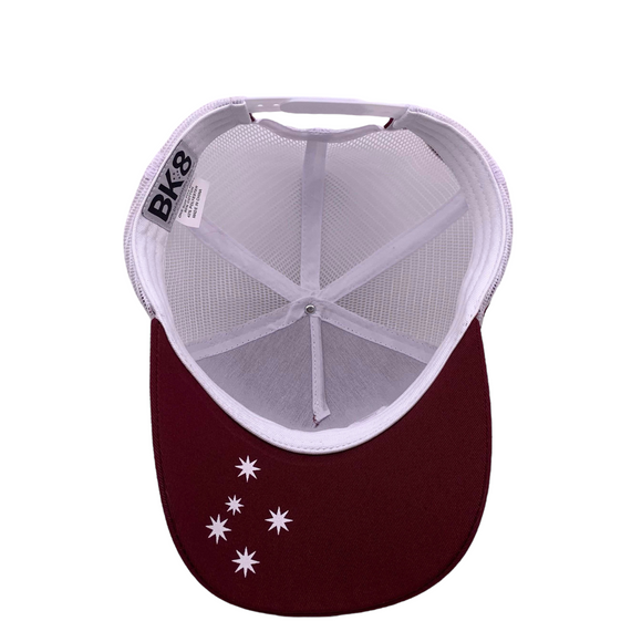 Trucker Hat | Heritage | Burgundy- High- Square