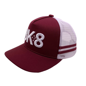 Trucker Hat | Heritage | Burgundy- Kids- Square