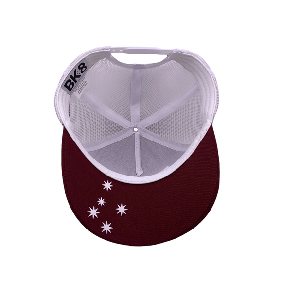 Trucker Hat | Heritage | Burgundy- Kids- Square