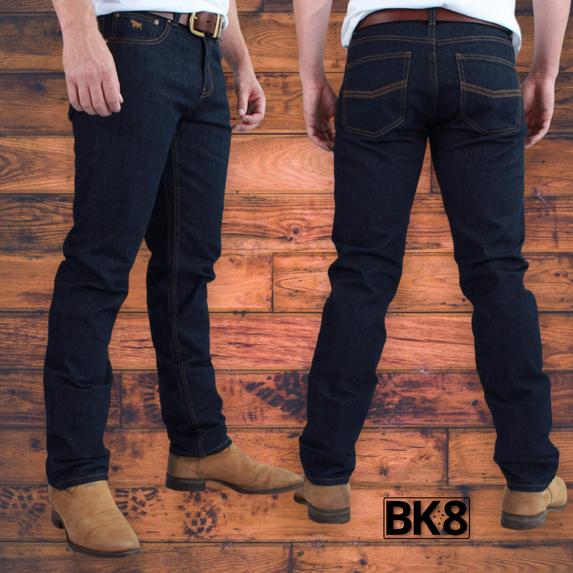 Ringers Western | Mens | Jeans | Tapered | 32" | Burke | Dark Blue-5