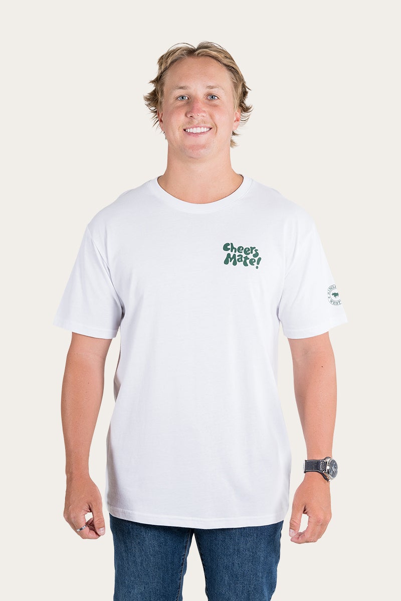 Ringers Western | Mens | Tee | Classic Fit | Oz Day | White