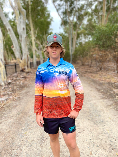 Fishing Shirt LS | Windmill WA | Sunset - Adults