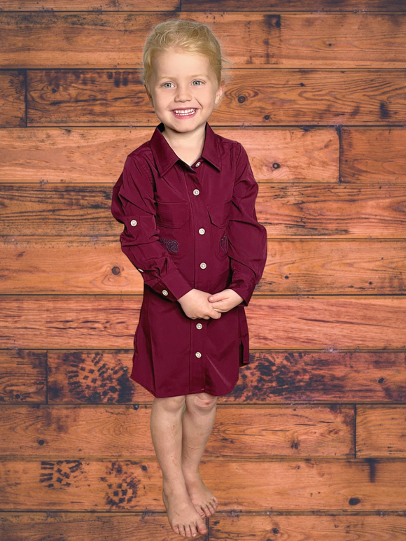 Lifestyle Dress | Kids | Northern Tide | Maroon