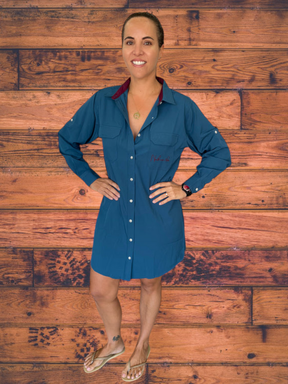 Lifestyle Dress | Womens | Northern Tide | Petrol Blue