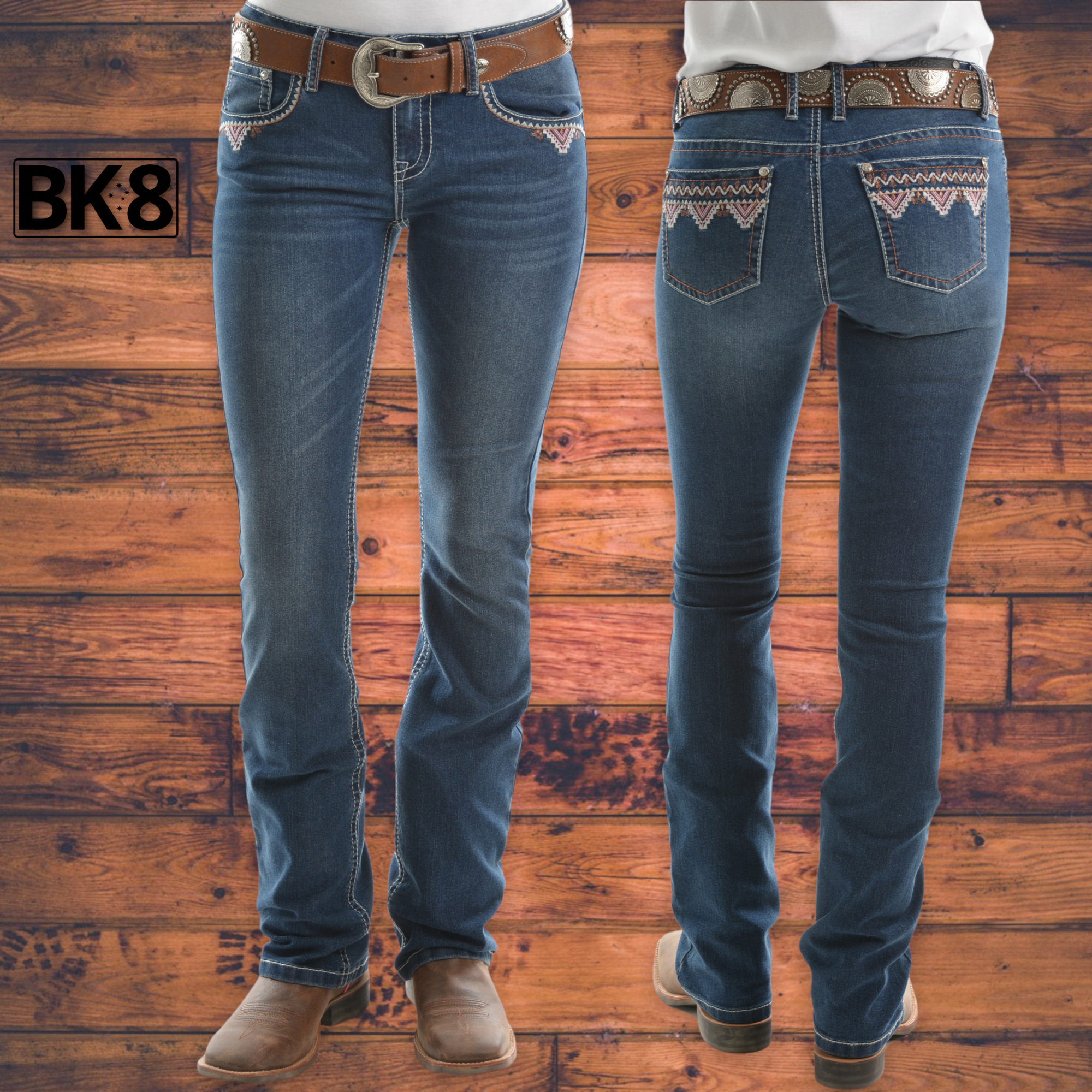 Pure Western | Womens | Jeans | 34" | Boot Cut | Waist Mid | Relaxed Rider | Darcy