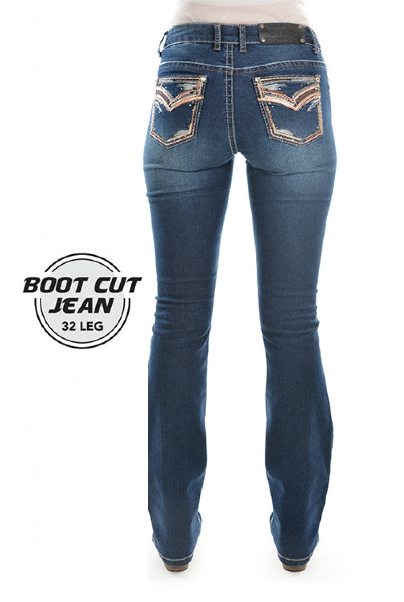 Pure Western | Womens | Jeans | 32" | Boot Cut | Waist Mid | Emma