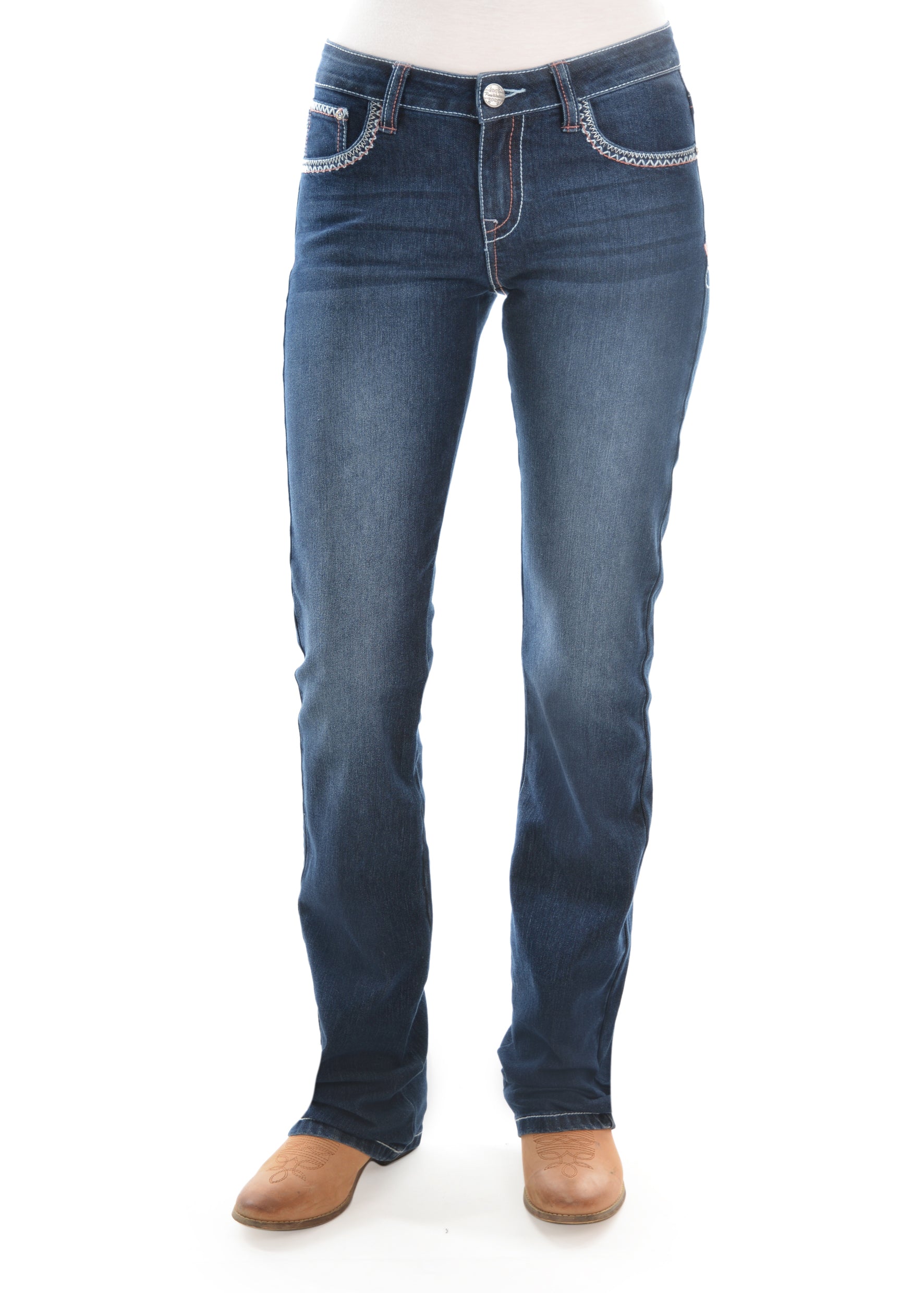 Pure Western | Womens | Jeans | 36" | Boot Cut | Waist Mid | Relaxed Rider | Angie