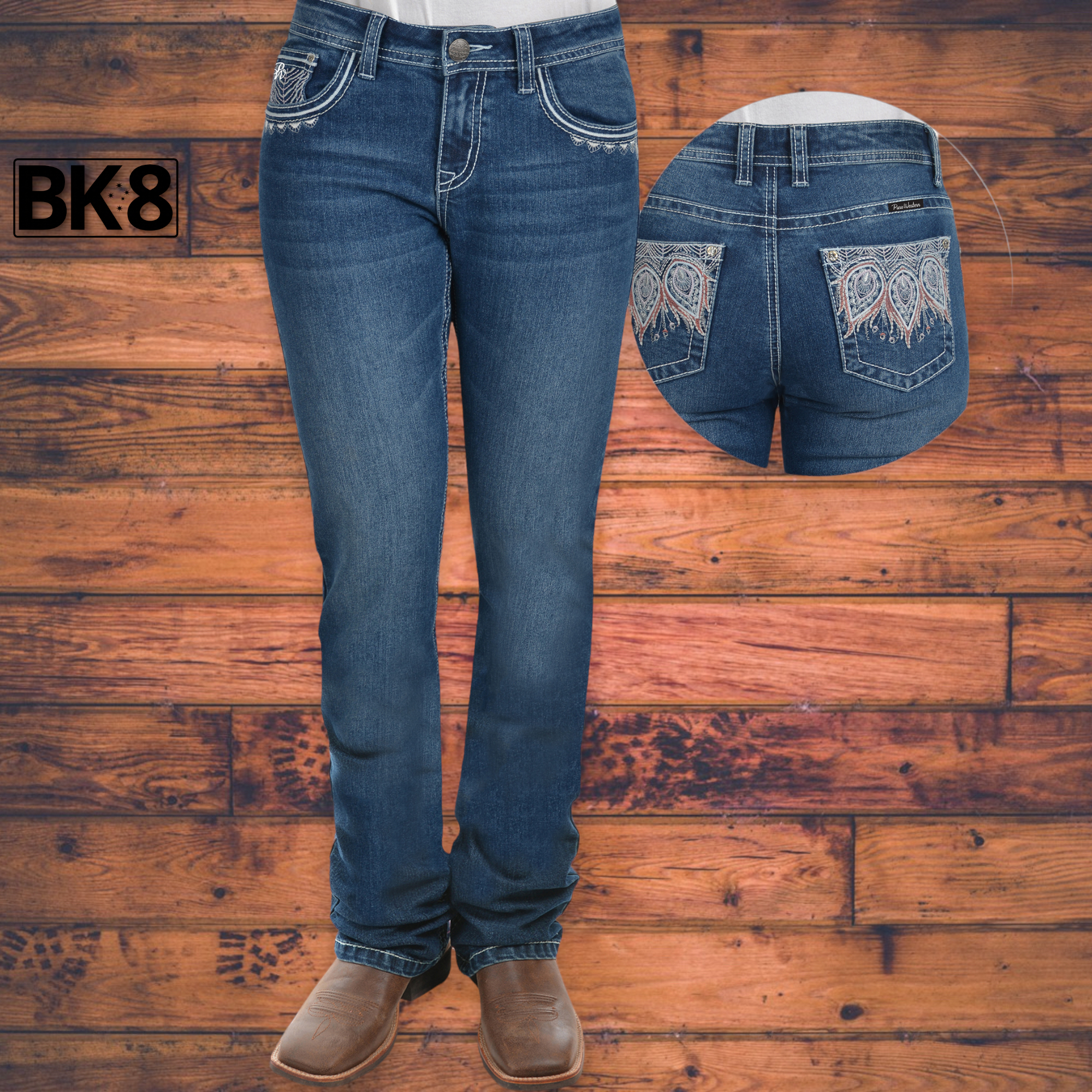 Pure Western | Womens | Jeans | 36" | Boot Cut | Waist Mid | Relaxed Rider | Katelyn-3