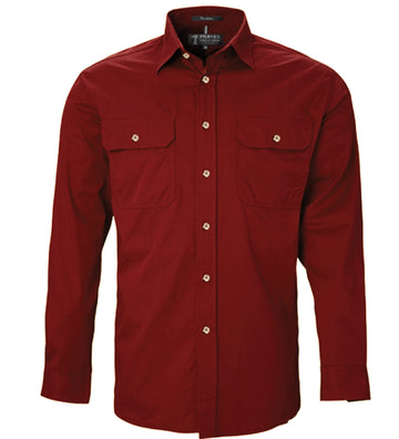 Mens | Shirt LS | FULL Button | Pilbara | Ochre