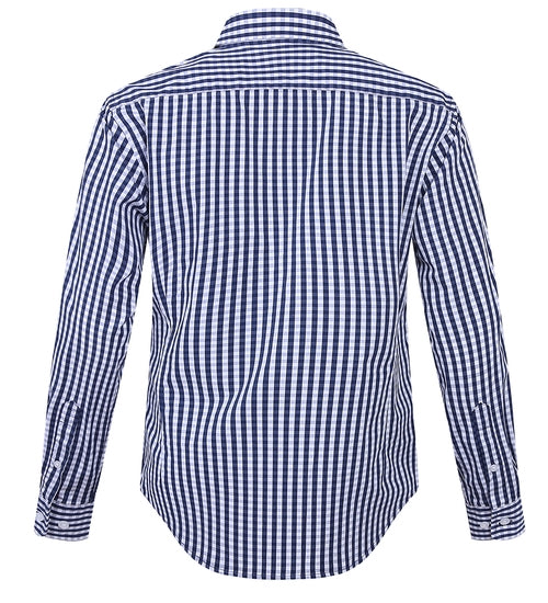Ritemate | Womens | Shirt LS | Pilbara | Check | Navy/White
