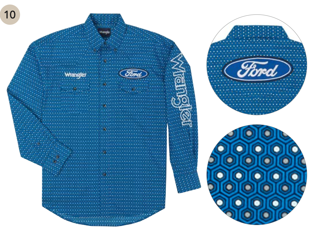 Wrangler | Mens | Shirt LS | Ford | Royal Blue