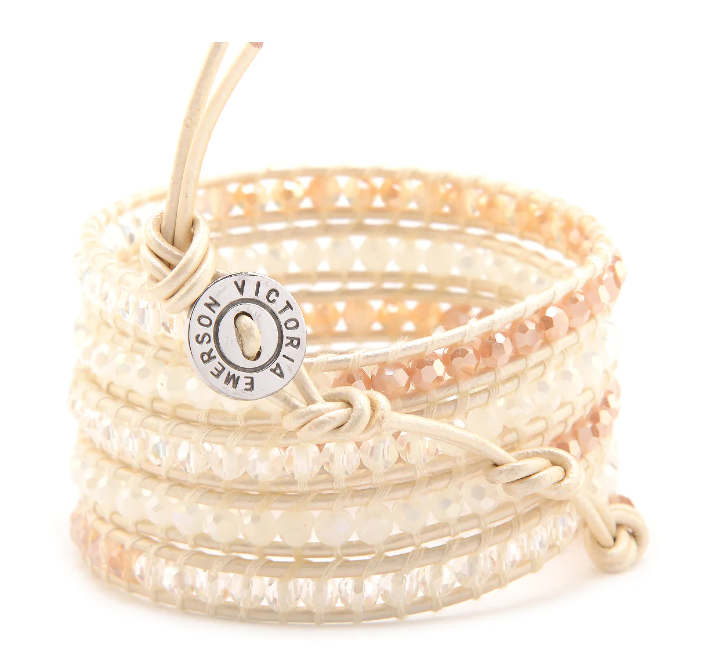 VE | Jewellery | Wrap | Gold & Cream Crystals on Ivory | Bree
