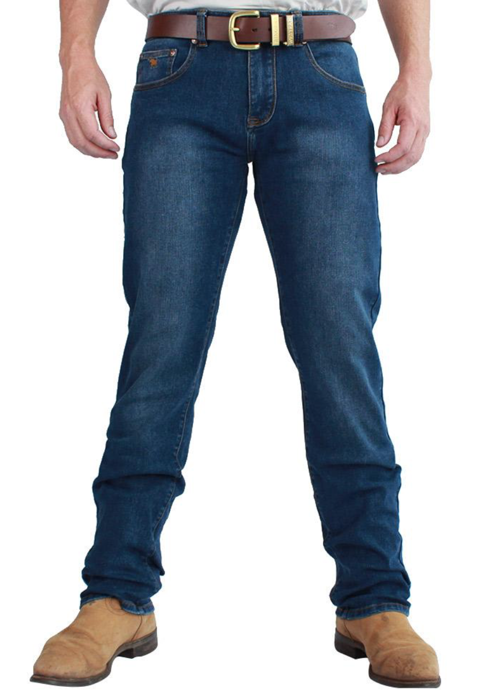 Ringers Western | Mens | Jeans | Straight | 34" | Mitchell | Mid Blue - BK8 Outfitters Australia
