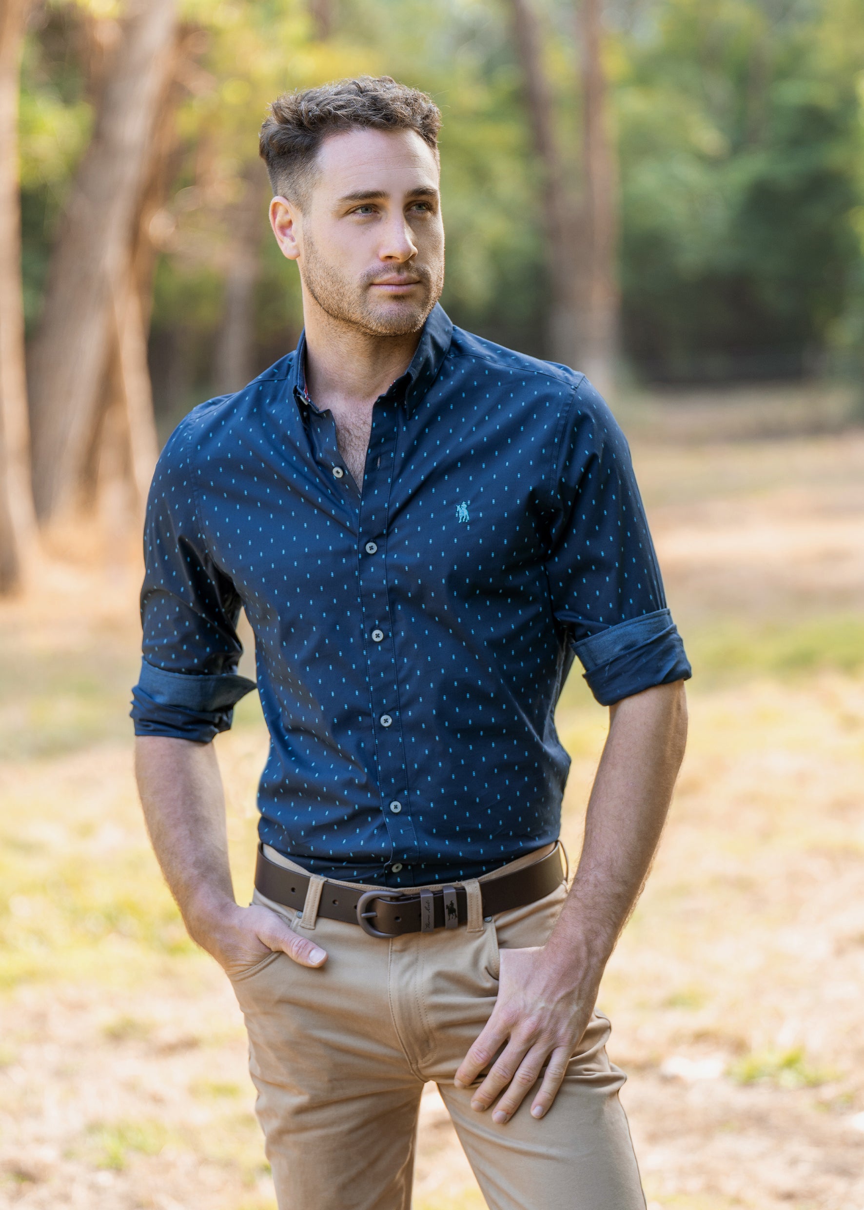 Thomas Cook | Mens | Shirt LS | Derwent Tailored | Navy