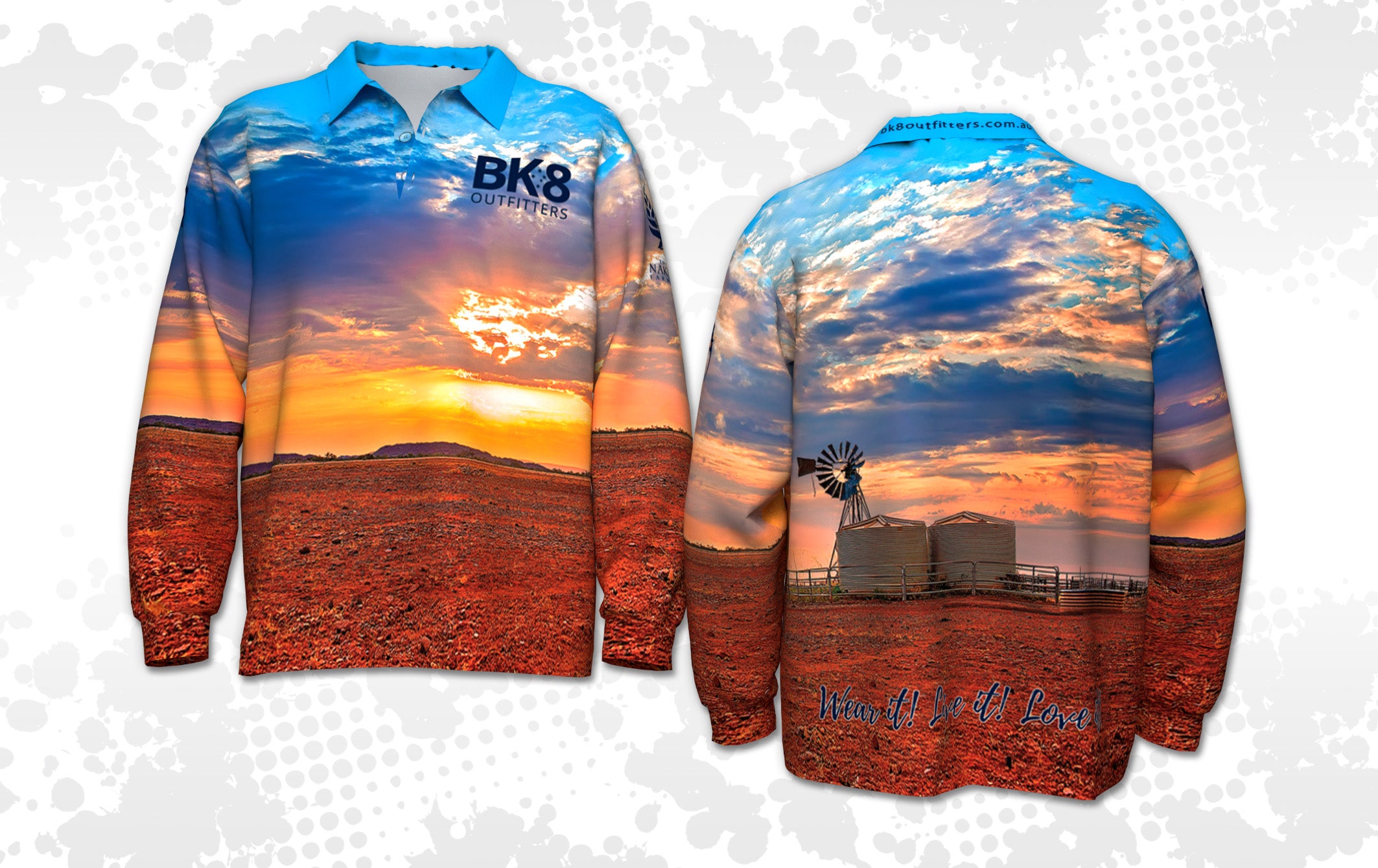 Big Fish | Kids | Fishing Shirts | Sunset - BK8 Outfitters Australia