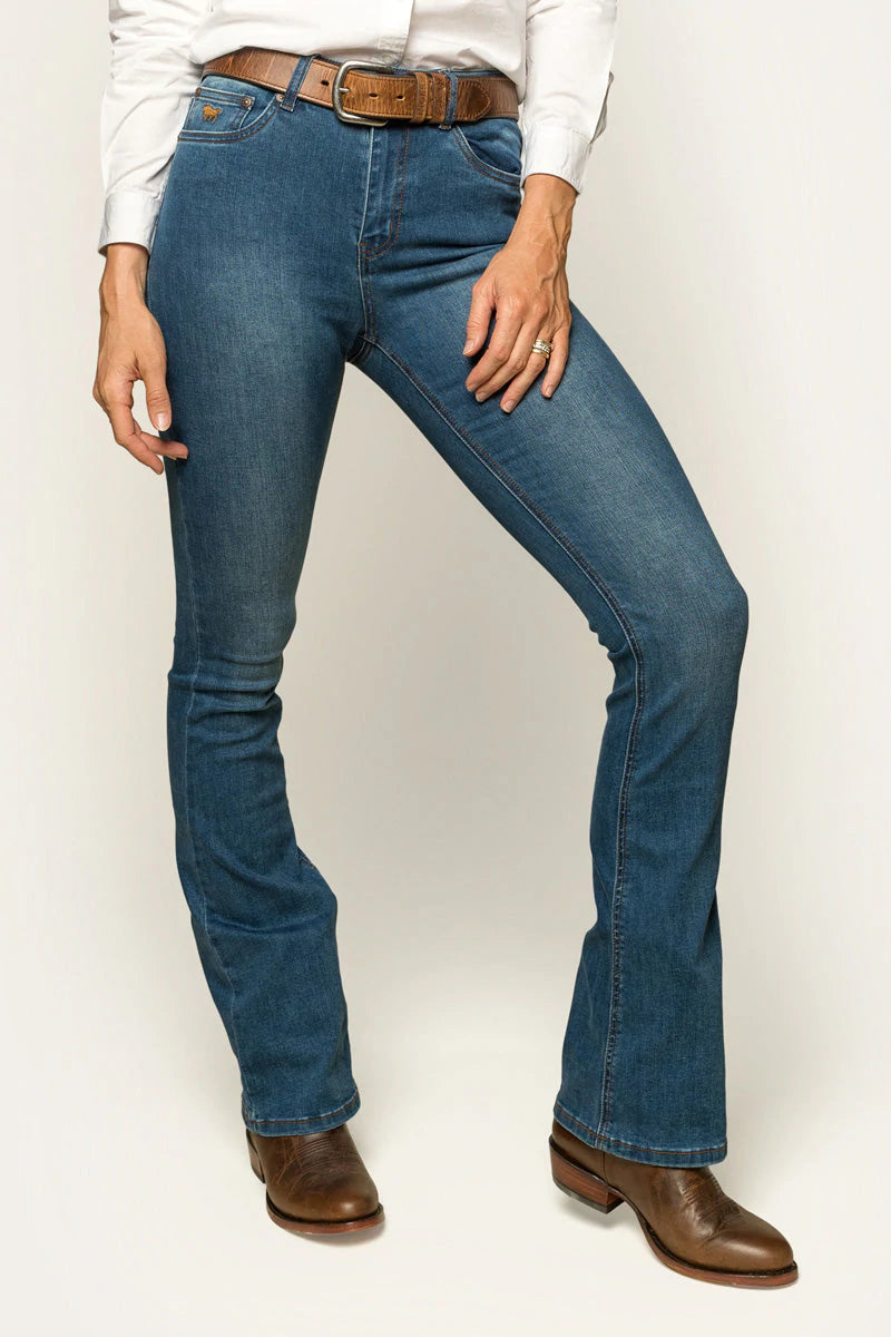 Ringers Western | Womens | Jeans | 34" | Boot Cut | Waist High | Penny | Vintage Blue-1